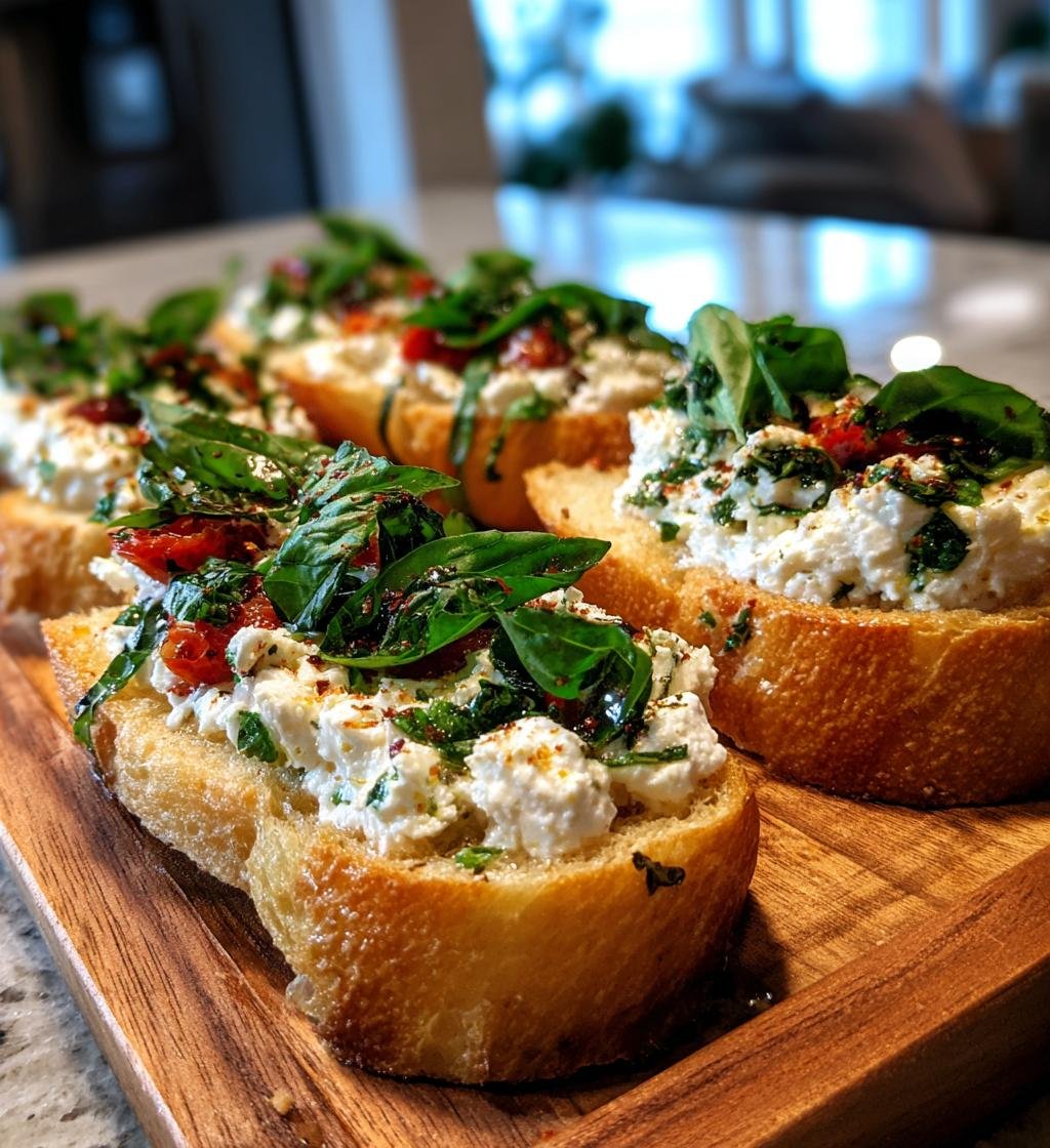 Garlic Herb Goat Cheese Bruschetta - detail 1