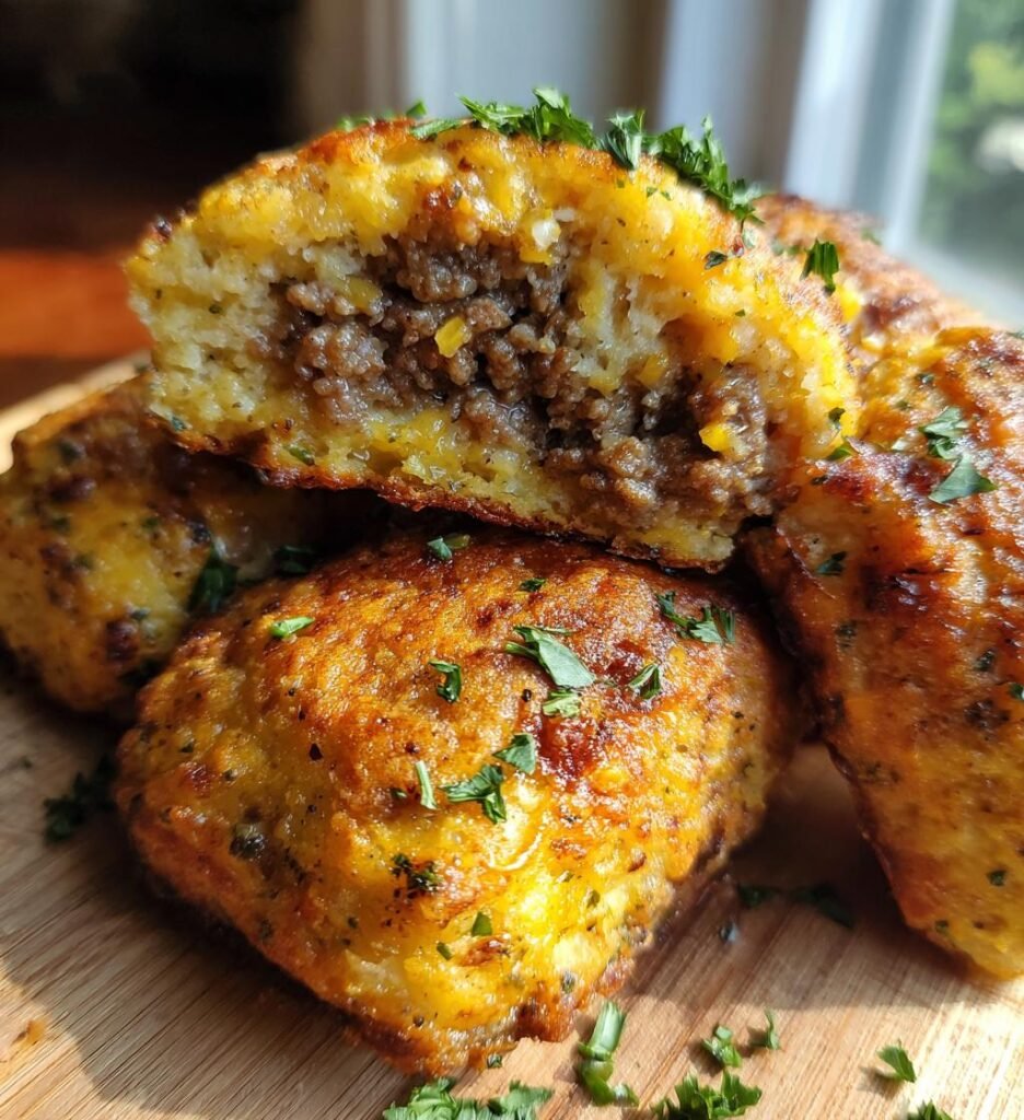 Garlic Parmesan Cheeseburger Bombs