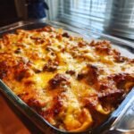 Golden Cheese Steak Tortellini Casserole