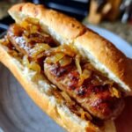 Grilled Kielbasa Sandwiches with Sweet Onion