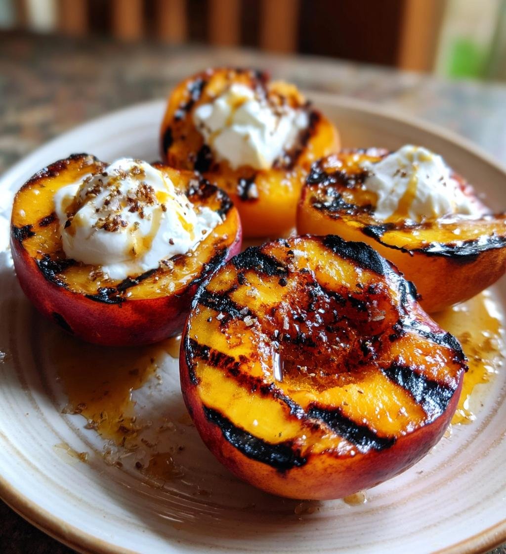 Grilled Peaches With Honey Yogurt - detail 1