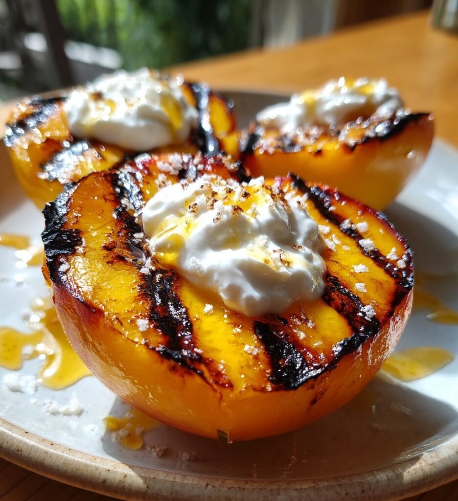 Grilled Peaches With Honey Yogurt
