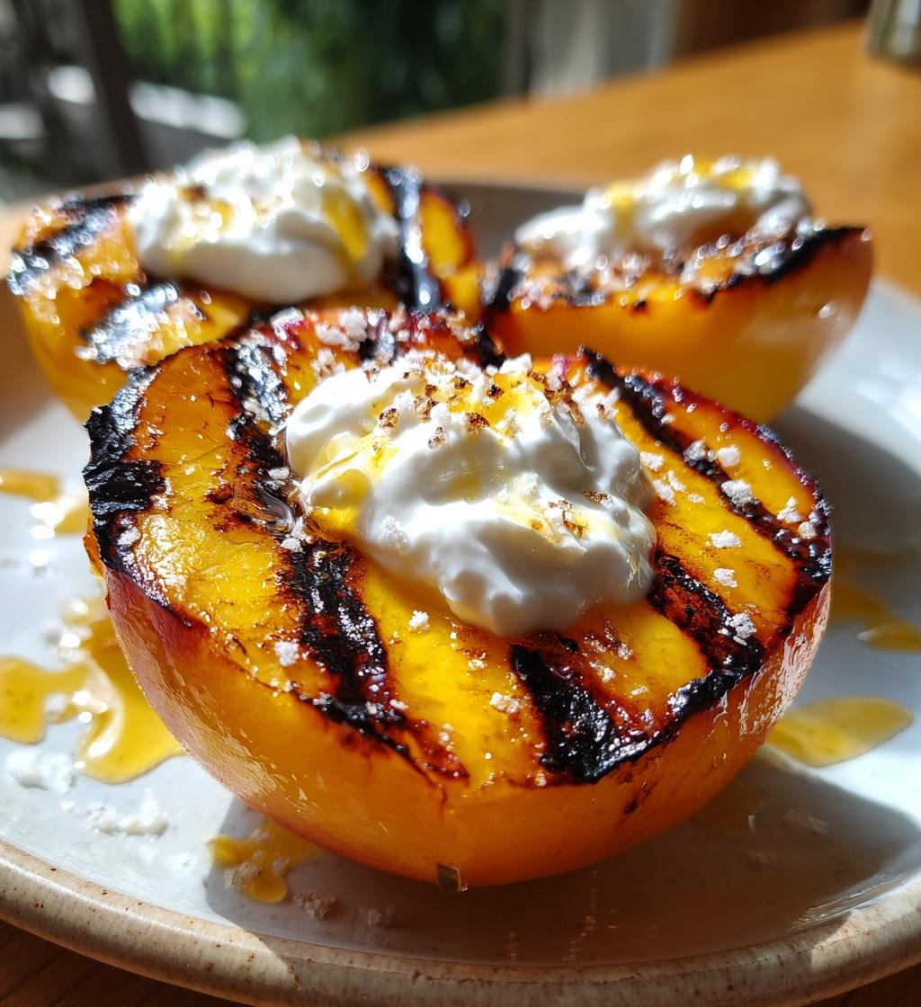 Grilled Peaches With Honey Yogurt