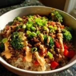 Ground Turkey Rice Bowls with Bang Bang Sauce