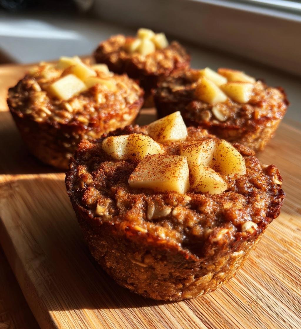Healthy Baked Apple Cinnamon Oatmeal Cups