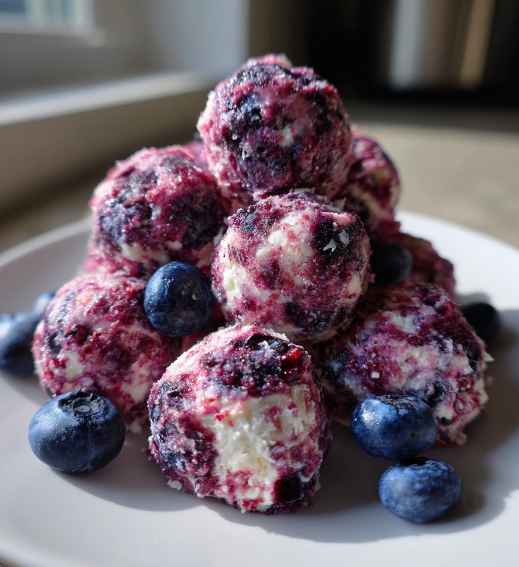 Healthy Frozen Blueberry Yogurt Clusters
