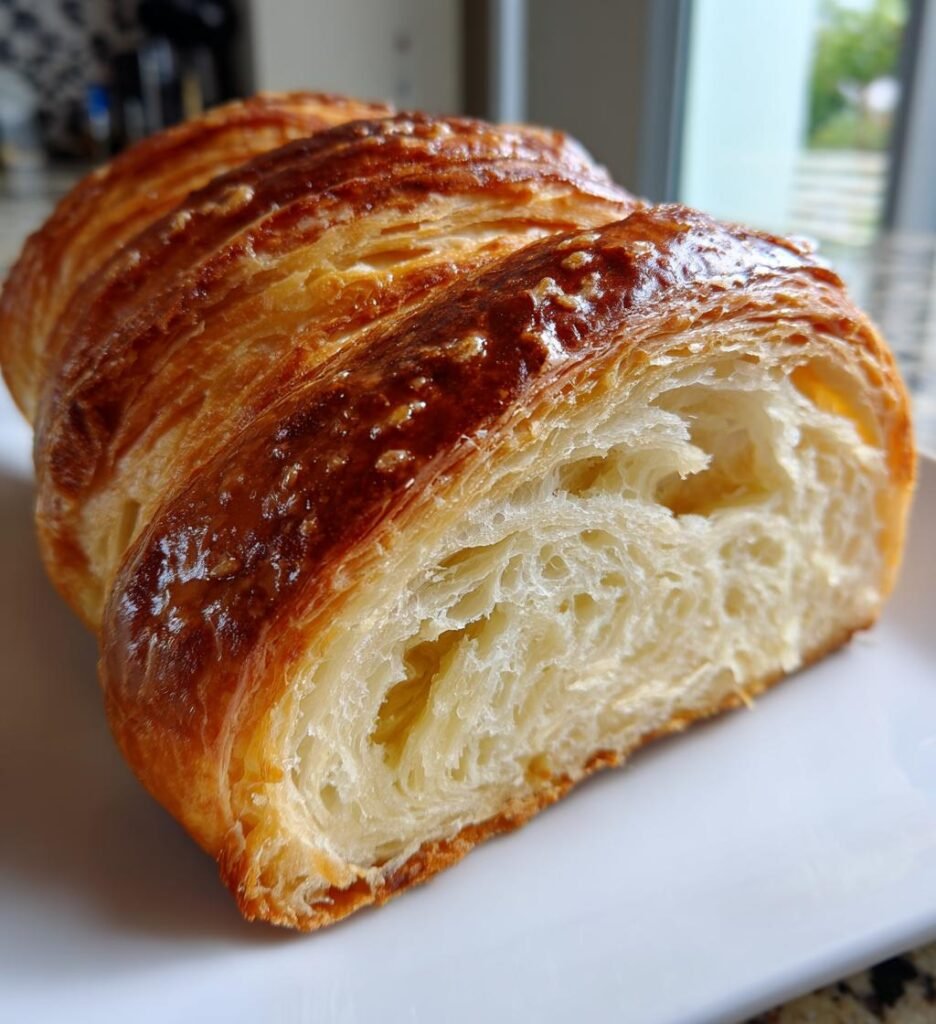 Homemade Croissant Bread Loaf