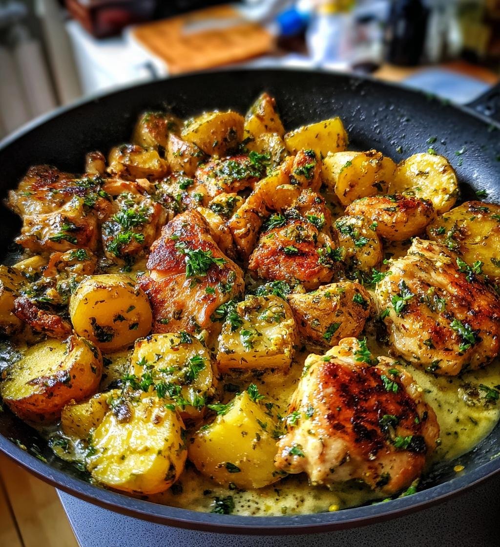 Lemon Garlic Butter Chicken Potatoes Skillet - detail 1
