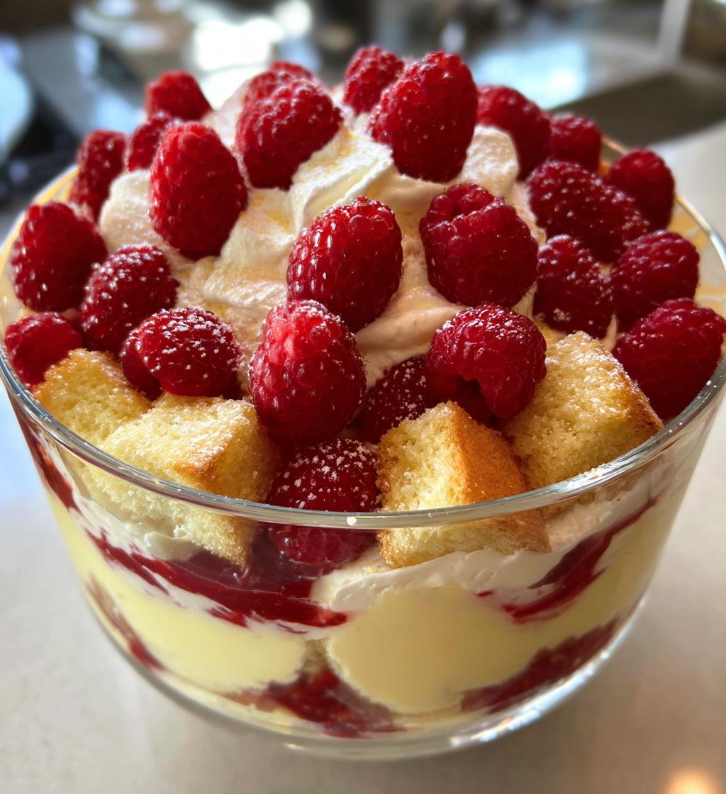 Lemon Raspberry Trifle - detail 1