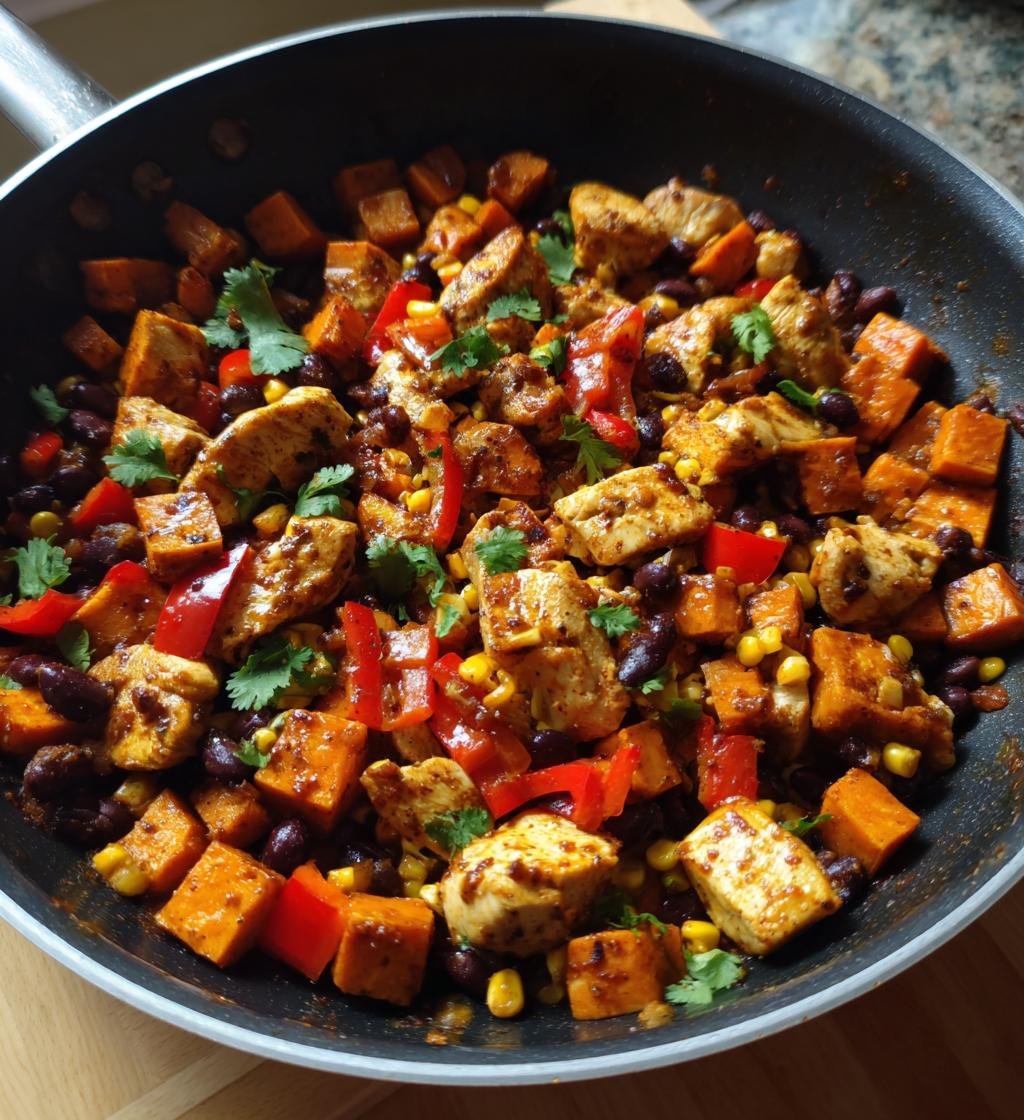 Mexican Chicken, Sweet Potato, and Black Bean Skillet - detail 1