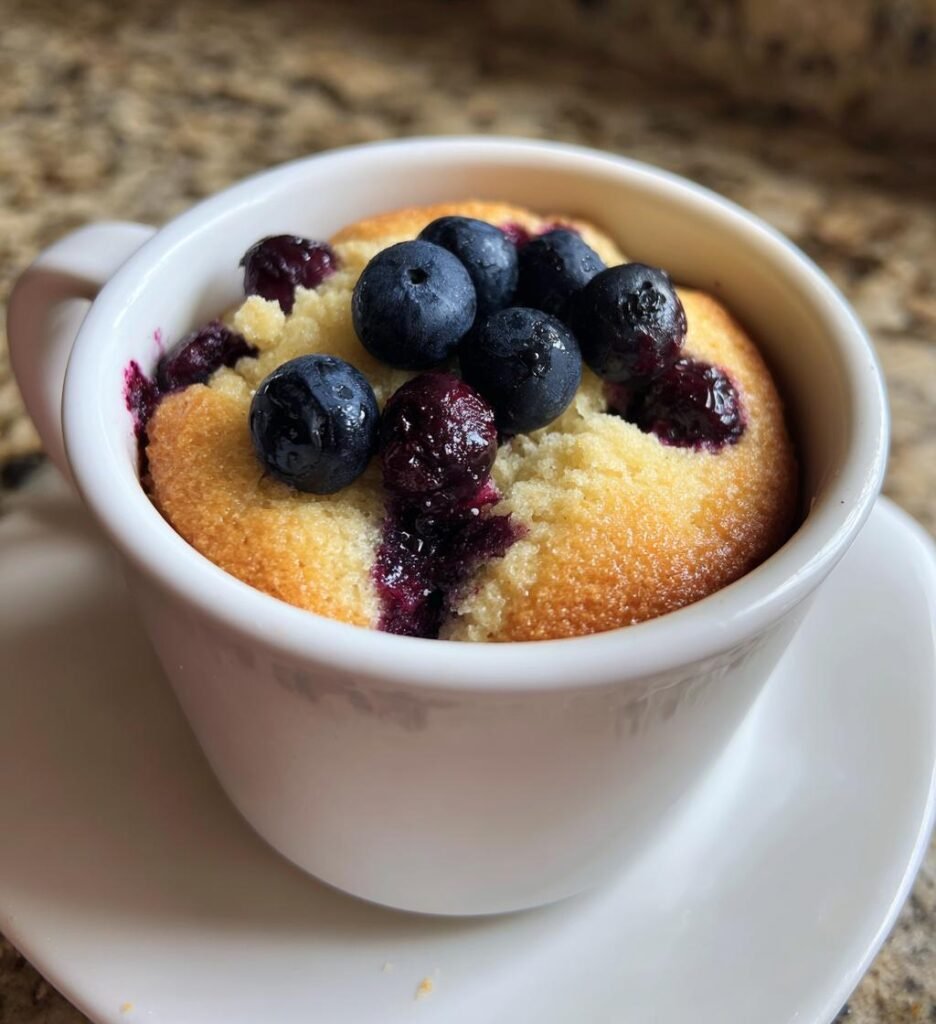 Microwave Blueberry Muffin Mug