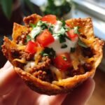 Mini Taco Cupcakes with Zesty Ground Beef and Cheese