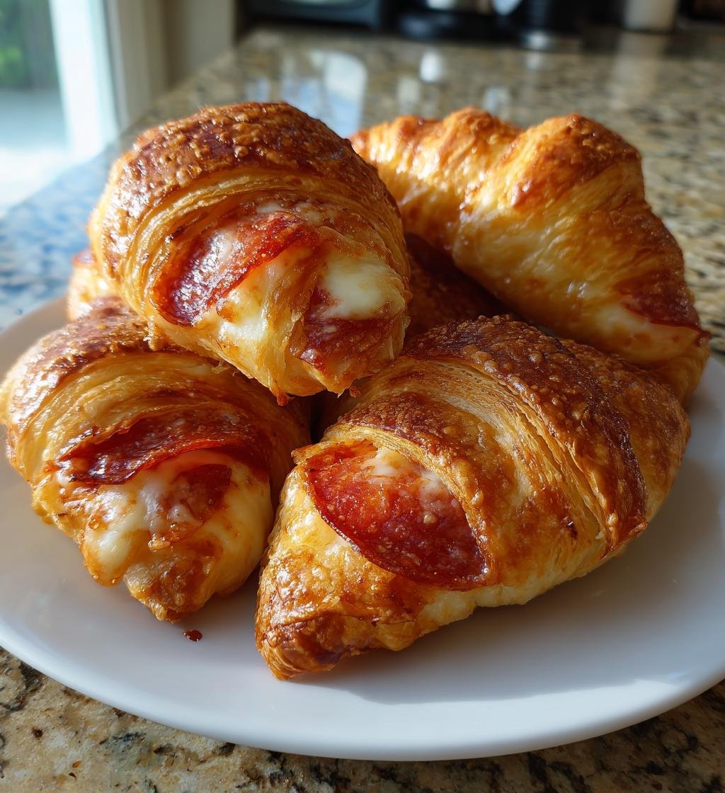Mozzarella Pepperoni Croissant Rolls