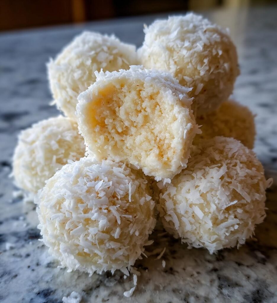 No Bake Coconut Cream Balls