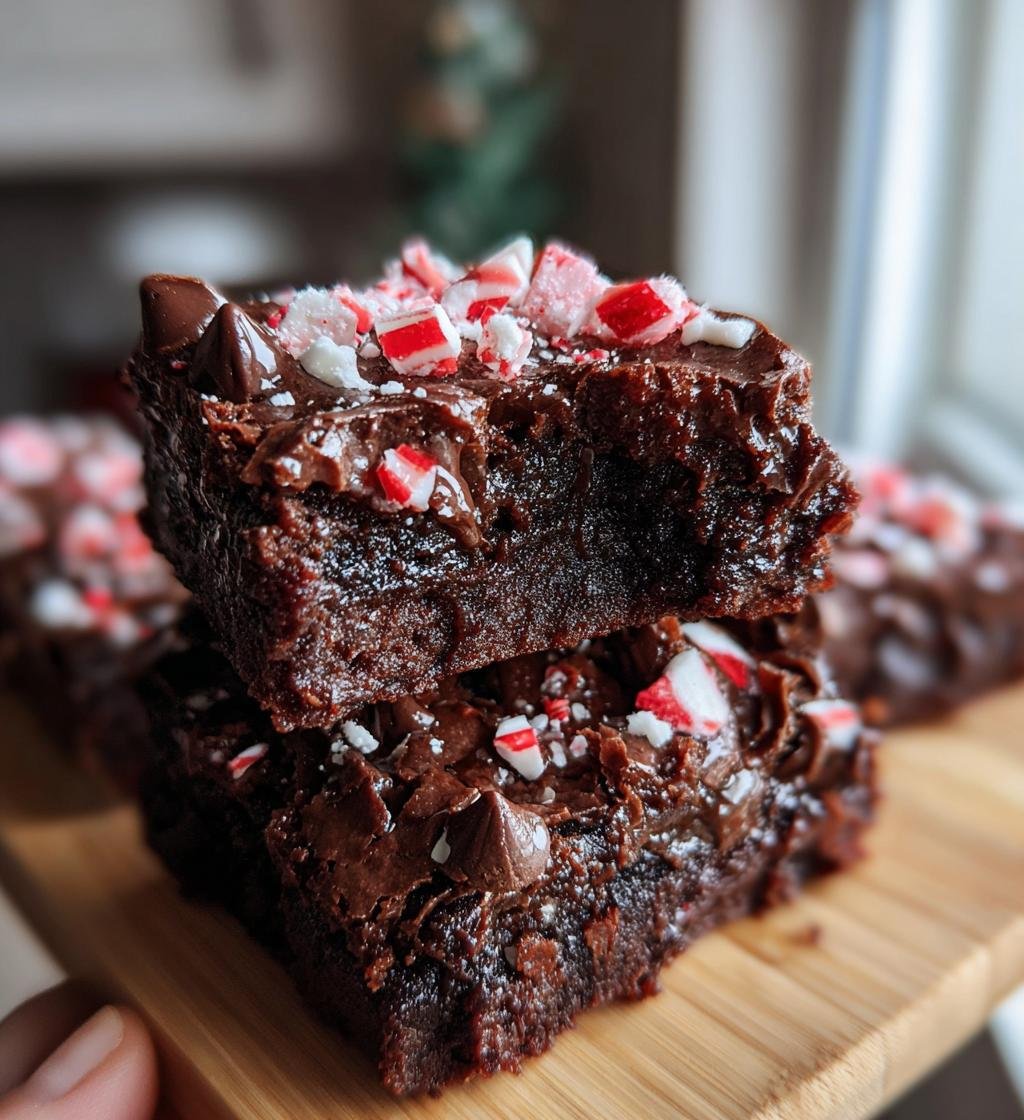 One Bowl Peppermint Brownies - detail 1