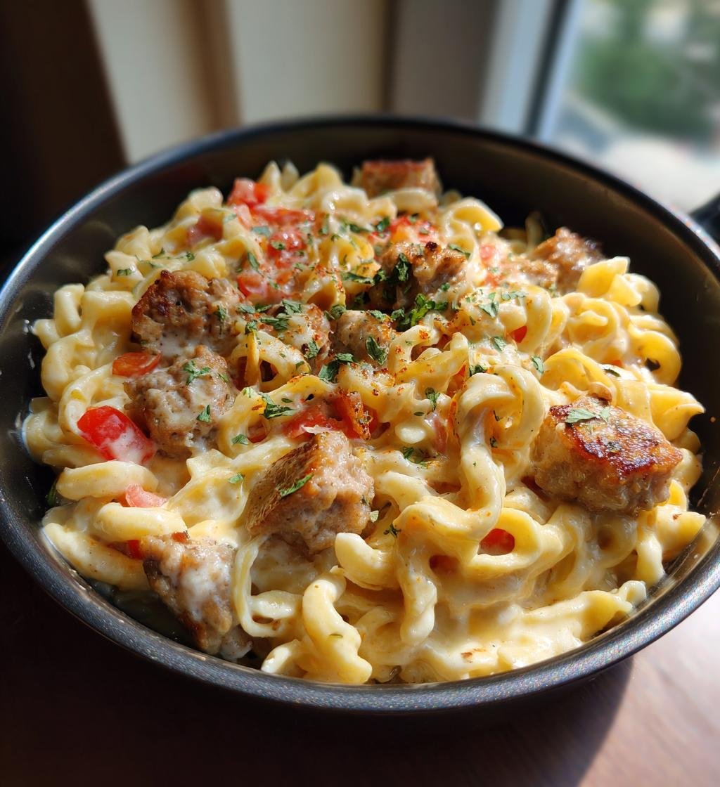 One-Pan White Cheddar Ranch Sausage Magic Pasta - detail 1