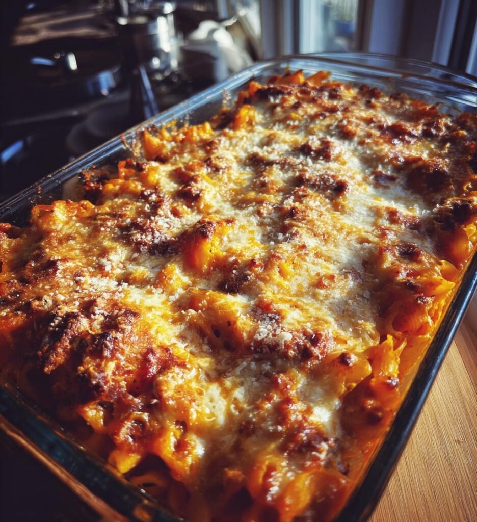 Pasta Bake with Pumpkin Tomato Sauce