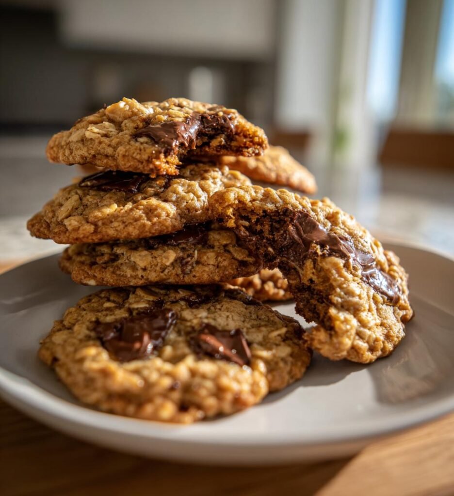 Peanut Butter Oatmeal Chocolate Chip Cookies