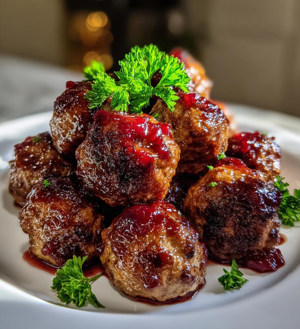 Quick Cranberry Meatballs