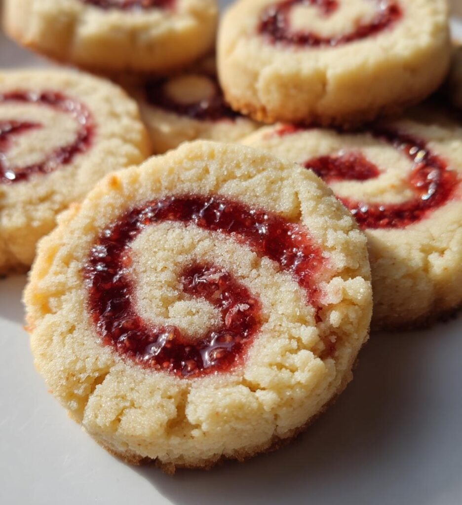 Raspberry Swirl Shortbread Cookies