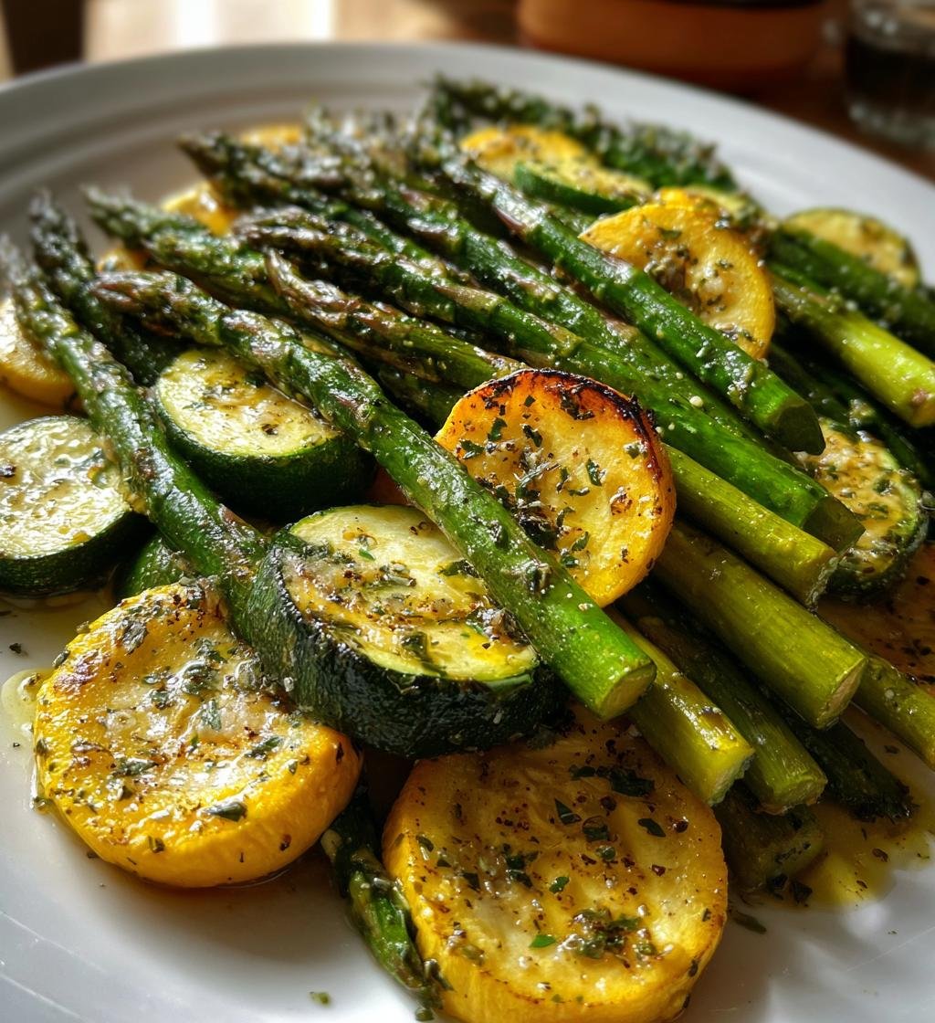 Roasted Asparagus with Zucchini and Squash - detail 1