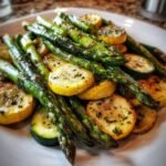 Roasted Asparagus with Zucchini and Squash