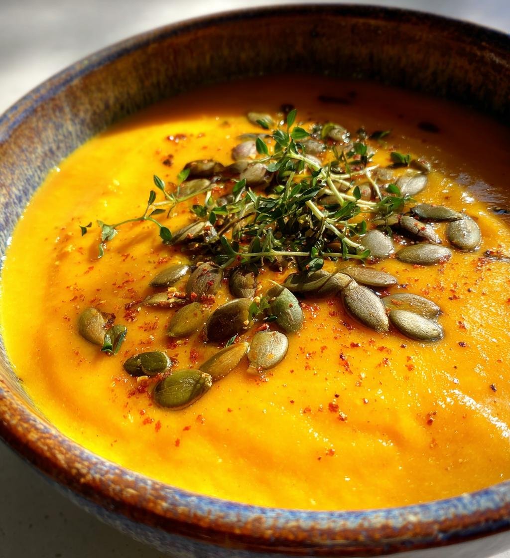 Roasted Butternut squash soup - detail 1