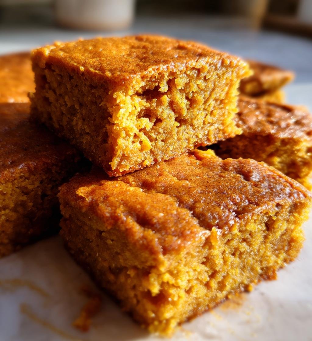 Soft Pumpkin Blondies