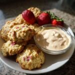 Strawberry Banana Pudding Cookies with Cheesecake Dip