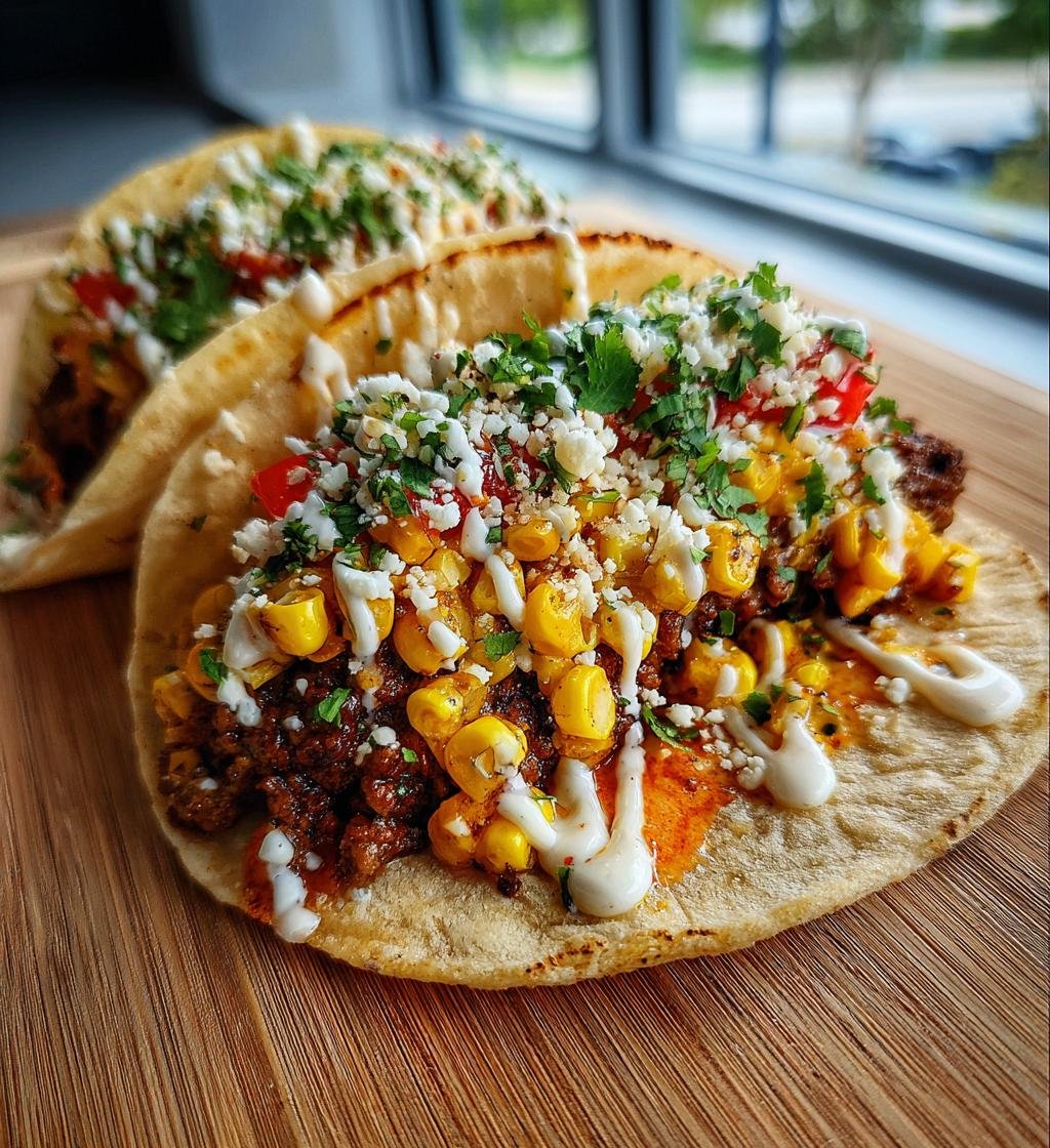Street Corn Smash Burger Tacos - detail 1