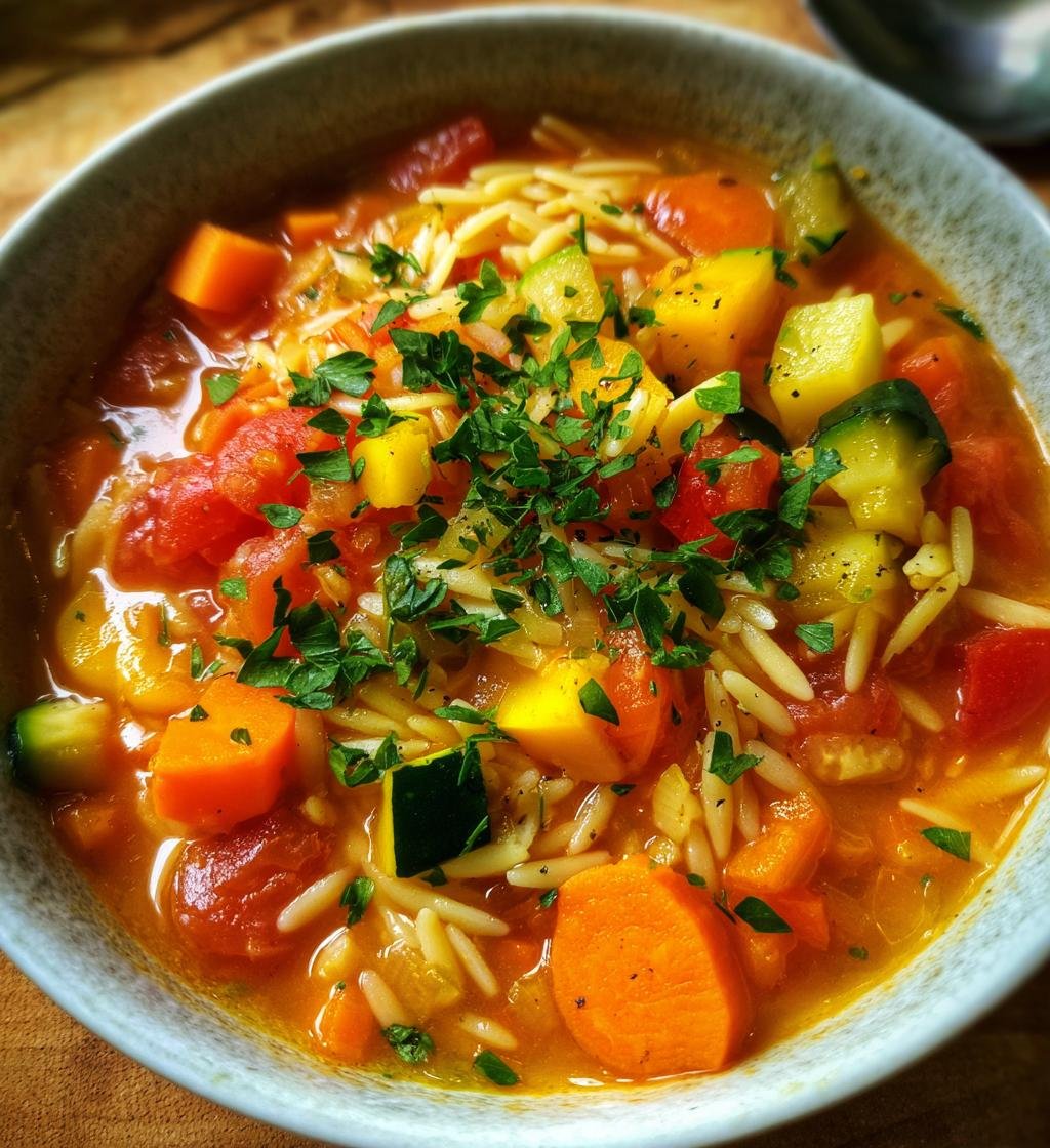 Veggie Orzo Soup