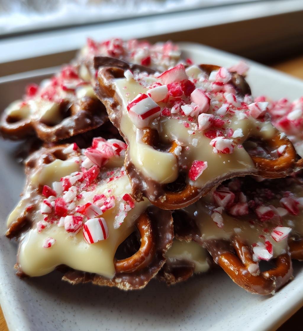 White Chocolate Peppermint Pretzel Crisps - detail 1