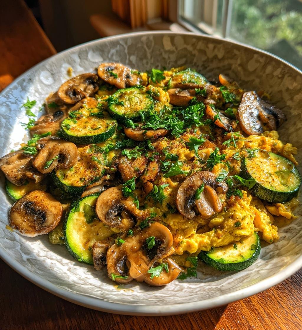 Zucchini & Mushroom Scramble - detail 1