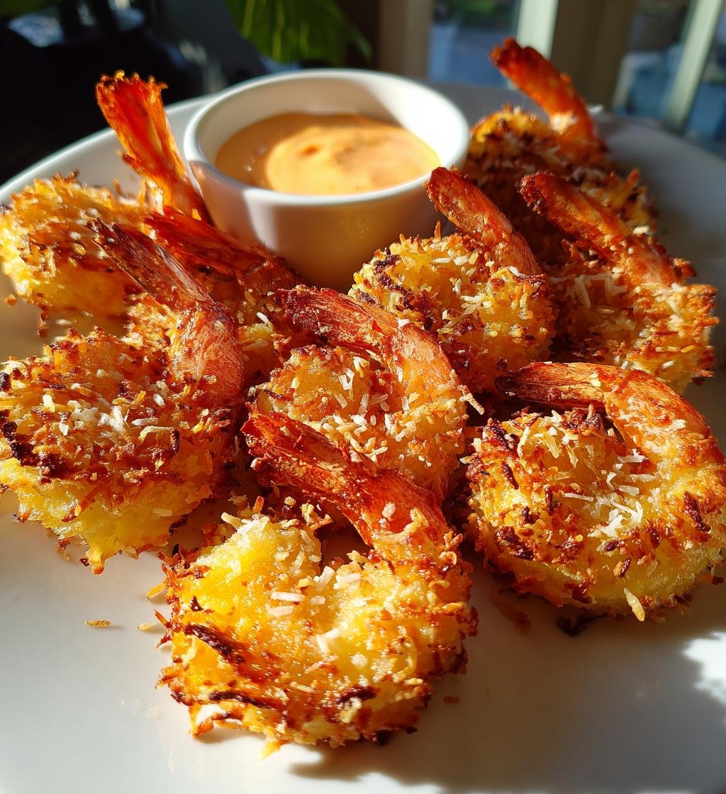 baked coconut shrimp with sweet chili mayo - detail 1