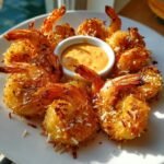 baked coconut shrimp with sweet chili mayo