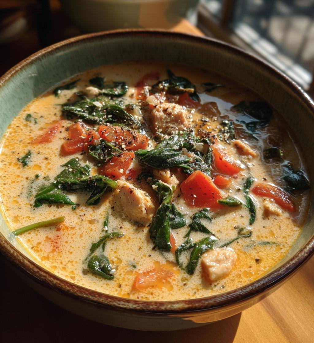 creamy marry me tuscan chicken soup