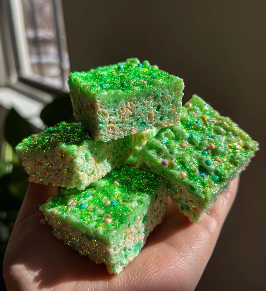 glow in the dark rice krispies treats - detail 1