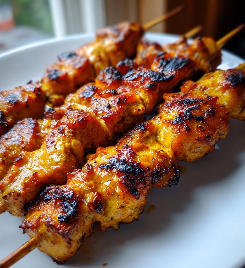 grilled thai coconut chicken skewers - detail 1