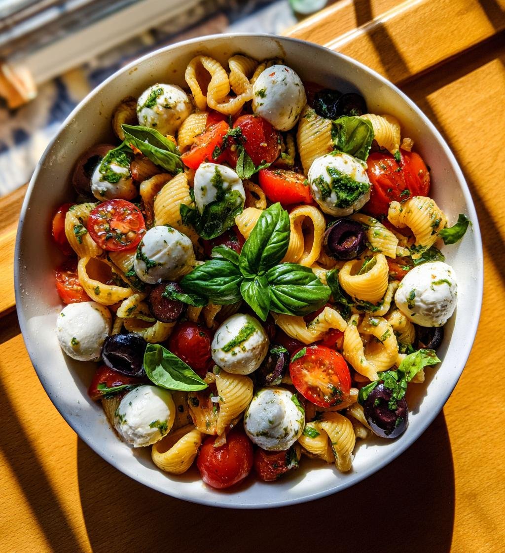 pasta salad with mozzarella eyeballs - detail 1