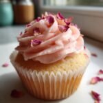 vegan cardamon rose cupcakes