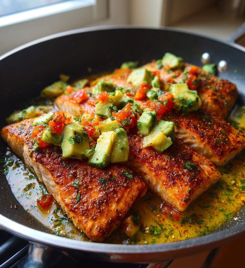 Baked Cajun Salmon with Avocado - detail 1