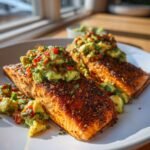 Baked Cajun Salmon with Avocado