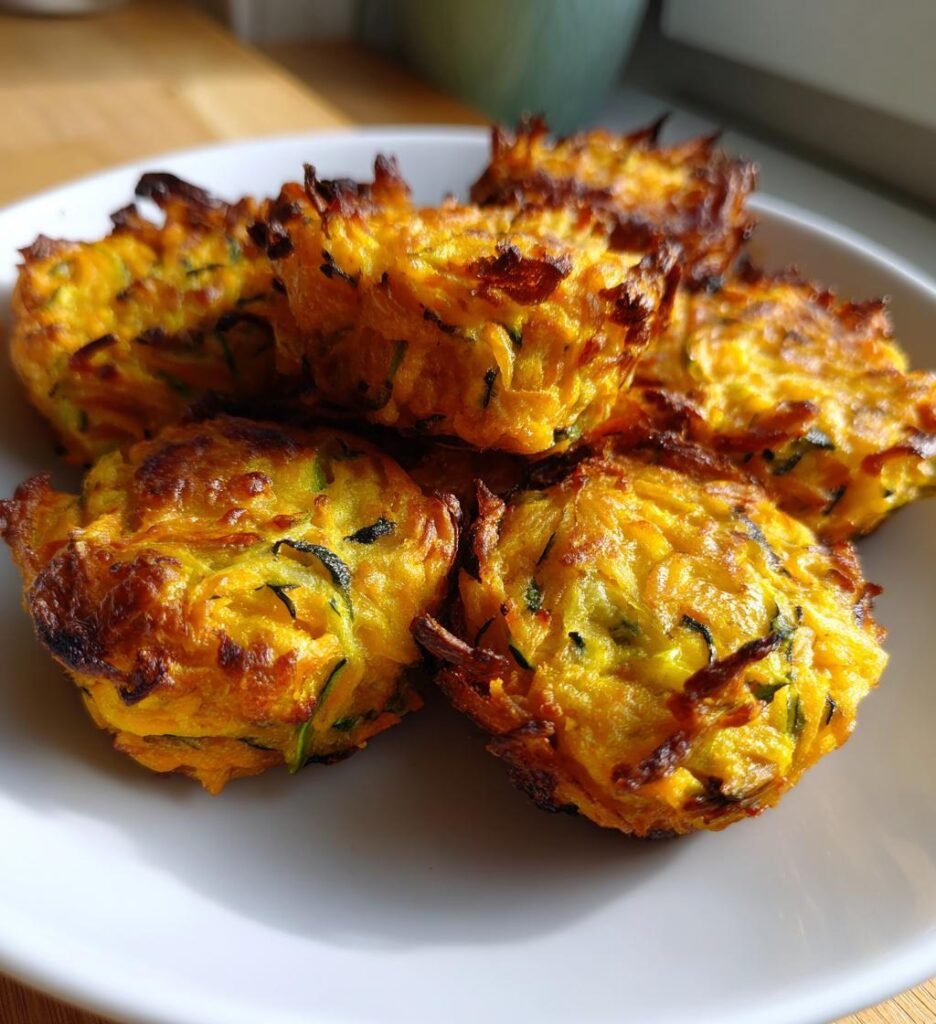 Baked Sweet Potato Zucchini Tots