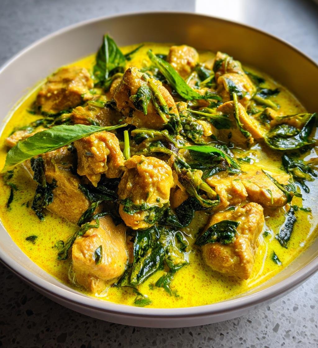 Basil Chicken in Coconut Curry Sauce - detail 1