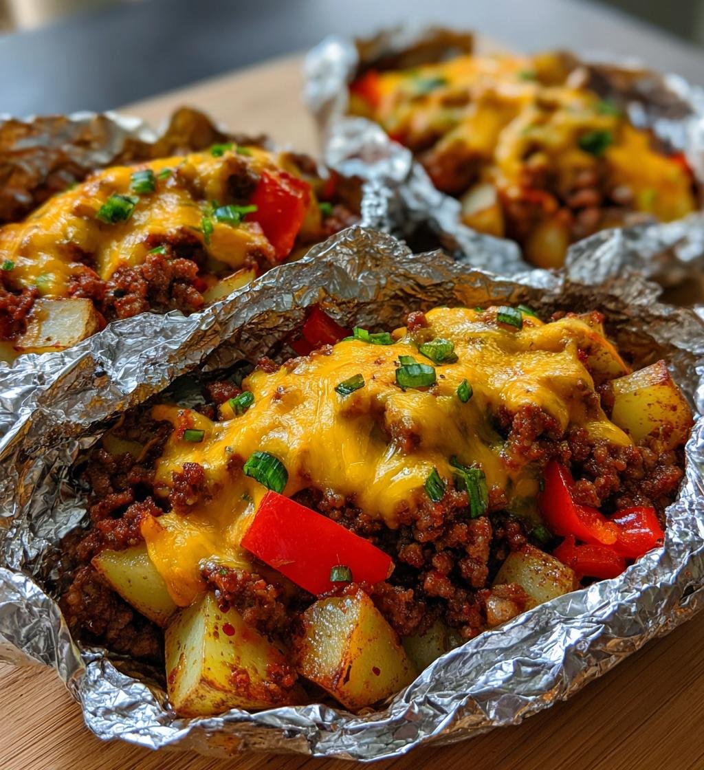 Campfire Cheeseburger Hobo Packets