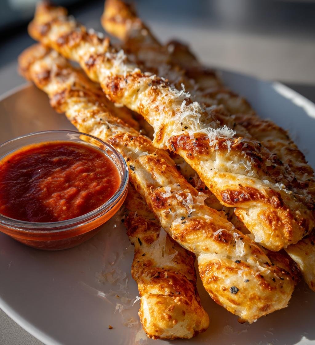 Cheesy Halloween Breadstick Bones with Spooky Marinara Dip
