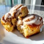 Chewy Cinnamon Roll Blondies with Cream Cheese Icing