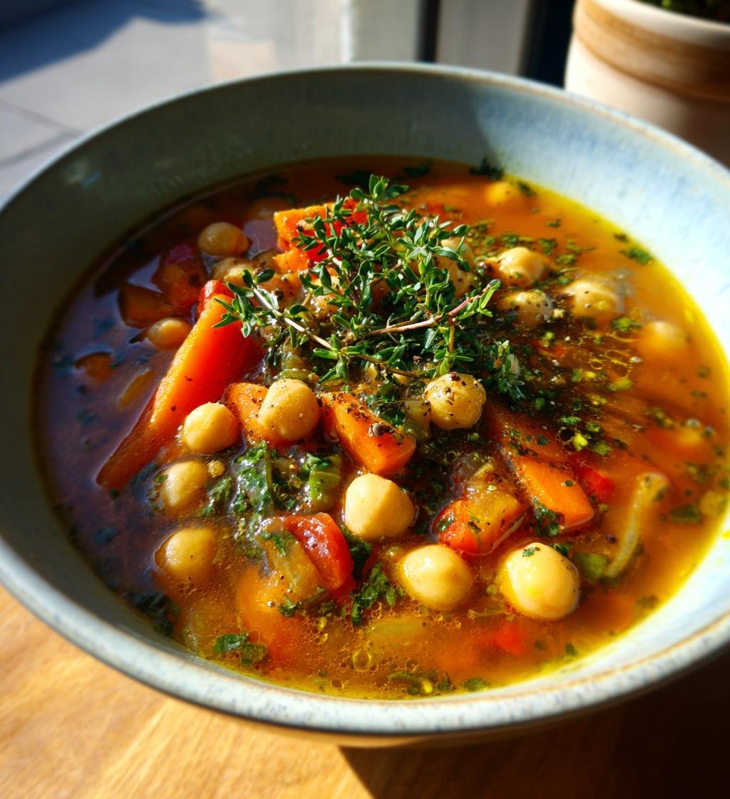 Chickpea and White Bean Soup - detail 1