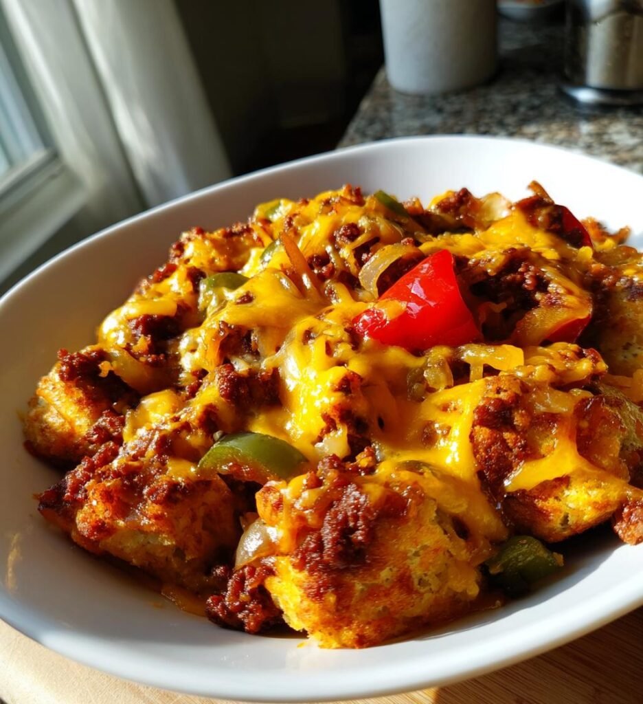 Chili Dog Biscuit Casserole