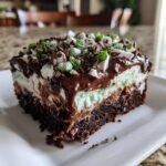 Chocolate Mint Poke Cake